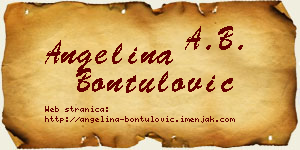 Angelina Bontulović vizit kartica